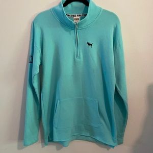 PINK Blue Quarter Zip L
